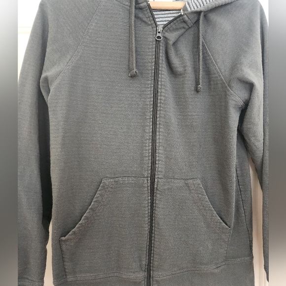 Pact Gray Zip-Up Hoodie with French Terry liner size small organic sustainable - Picture 6 of 9